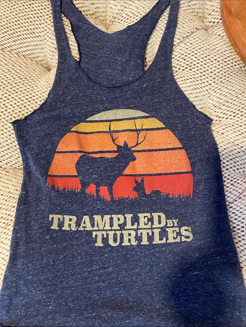 Navy Graphic Racerback Tank